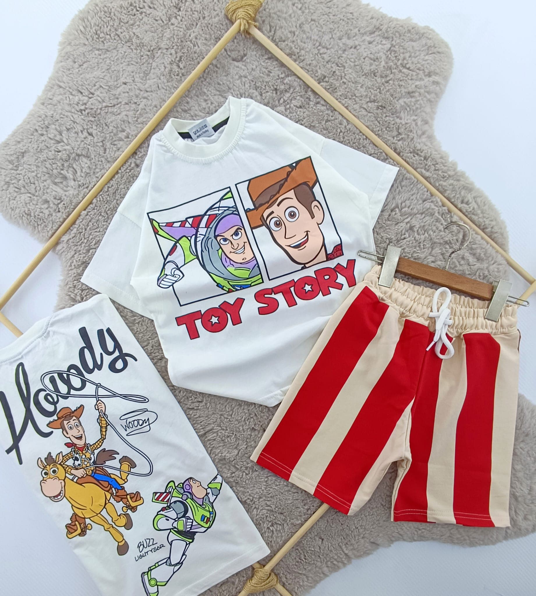 Toy Story Altı Çizgili Kombin Takım