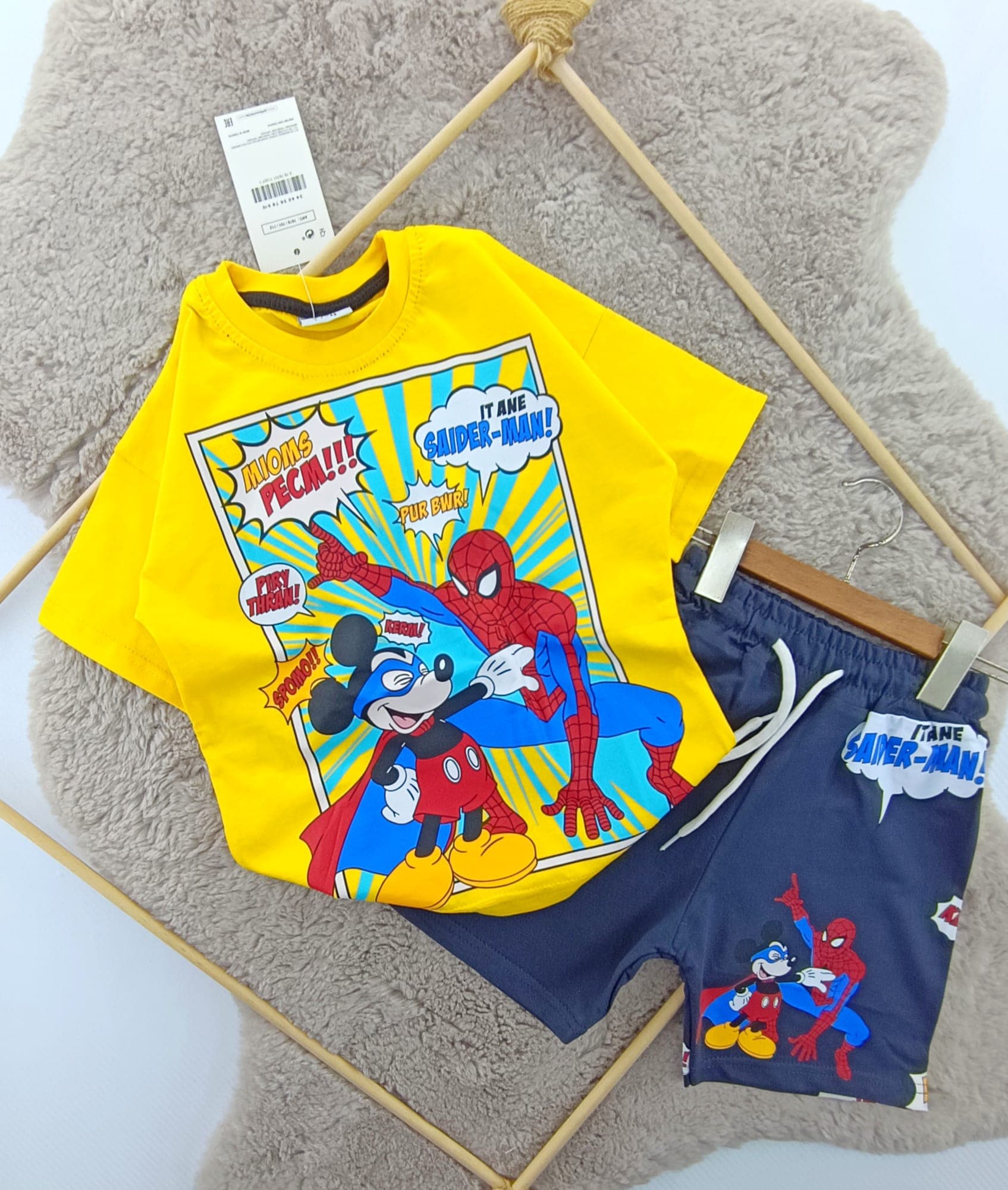 Mickey / Spiderman  Baskılı Takım