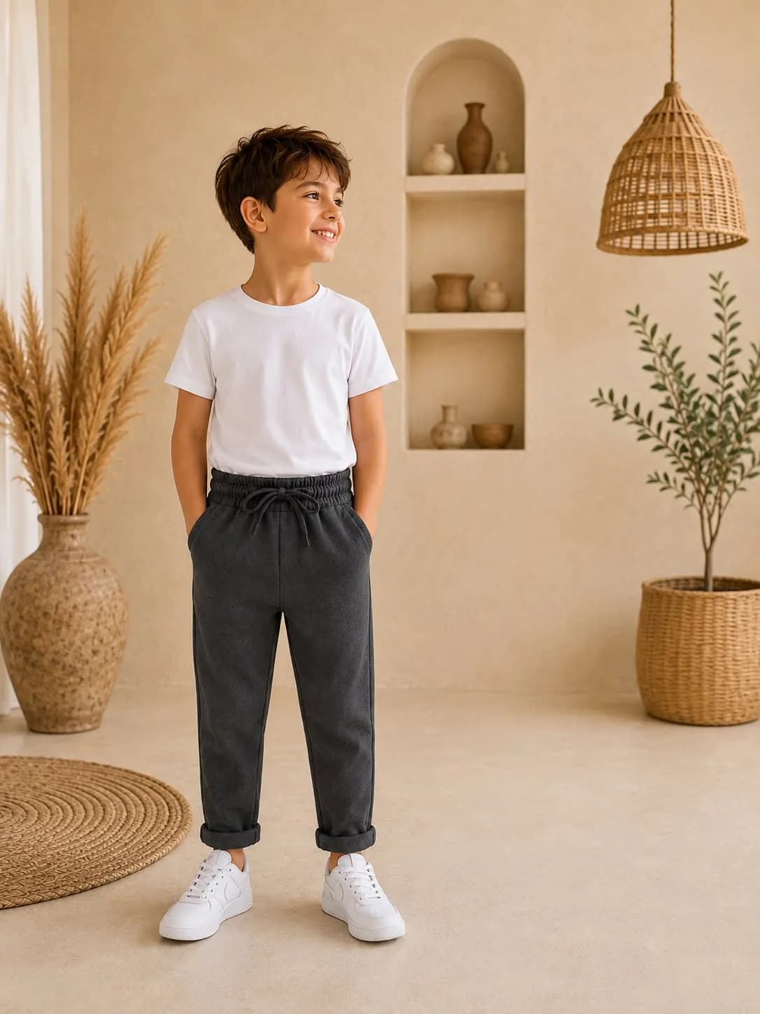 Jagger beli lastikli pantolon