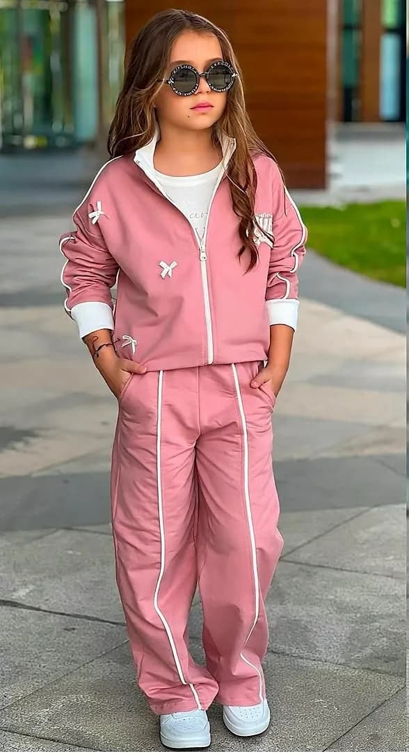 Bb6725 Loved 3 lü kız takım Pembe