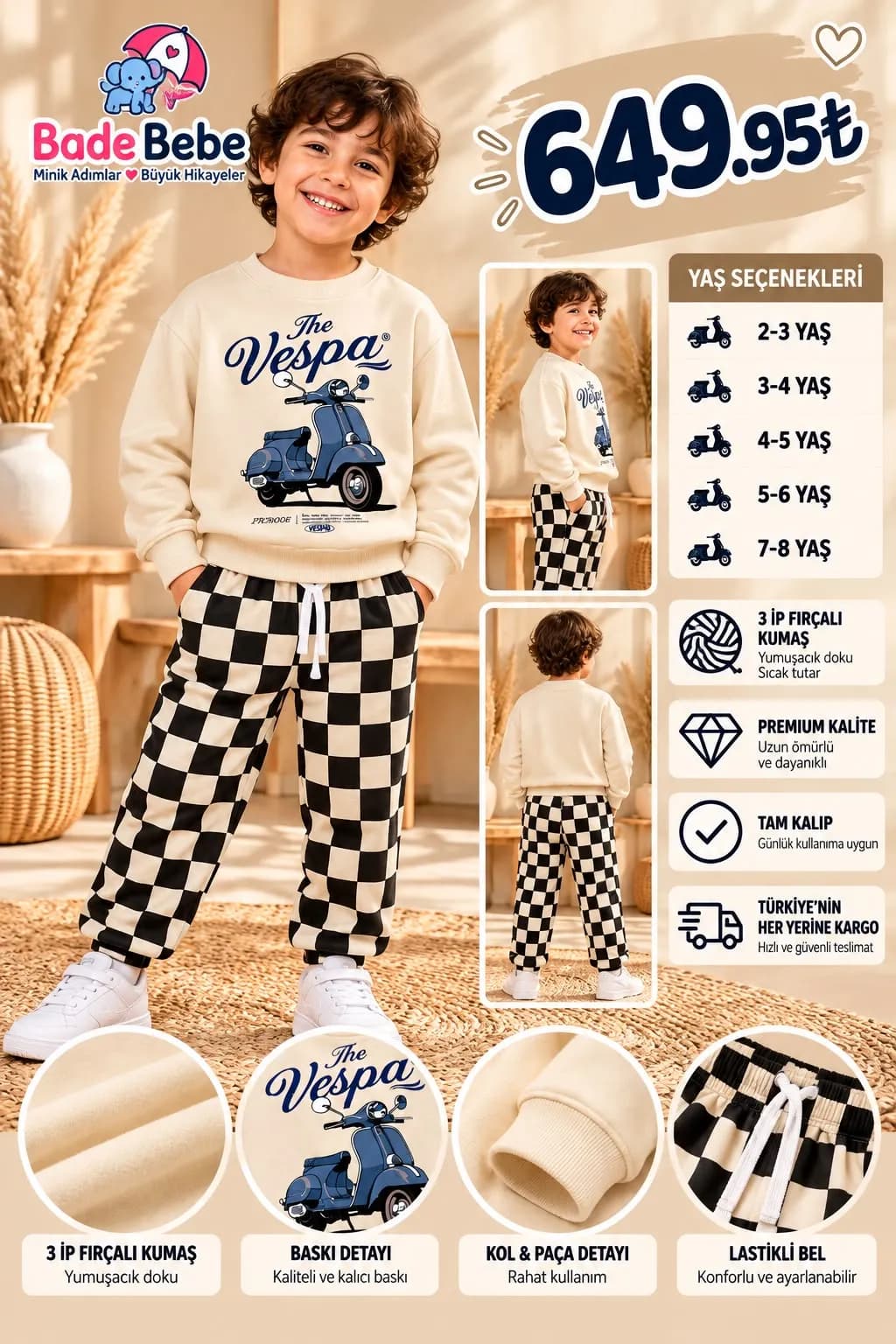 Vespa damalı takim