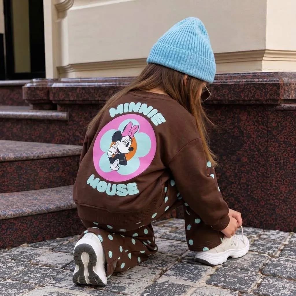 Minnie mouse puantiyeli Takim Kahve