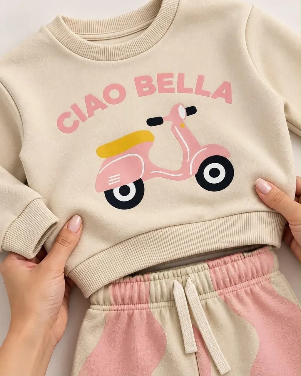 Cio Bella kız 3 ip takım Bej